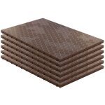 Lot de 6 dalles de sol clipsables marron taupe 116x76x3cm polypropylne revtement de sol modulable 4. ...