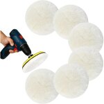 Lot de 6 disques de polissage en laine d'agneau, compatibles avec ponceuse excentrique bosch, tampons ...