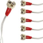 Lot de 6 douilles mr16 ulisem, adaptateur de prise 16 cm pour ampoule halog�ne cfl mr16 gu5. 3 en c�ramique ...