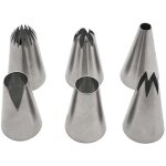Lot de 6 douilles � p�tisserie en inox grand mod�le zenker smart pastry