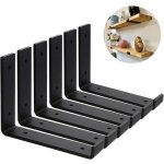 Lot de 6 equerre murale robustes de 5 mm d'�paisseur �chafaudage - support etagere murale - supports ...