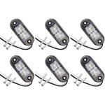 Lot de 6 feux de position latraux  led pour voiture, remorque, camping - car, caravane, vlo, moteur ...