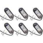 Lot de 6 feux de position latraux  led pour voiture, remorque, camping - car, caravane, vlo, moteur ...