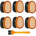 Lot de 6 filtres pour aspirateur � main philips fc6812 / 6814 / 6822 / 6823 / 6908 filtres de rechange ...