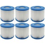 Lot de 6 filtres pour spa de piscine - type d - cartouche filtrante de rechange pour summer waves