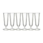 Lot de 6 fltes de champagne  julia  13cl transparent