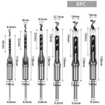 Lot de 6 forets � bois trou carr� b�danes creux en acier outils set pour travail du bois foret a trou ...