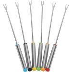 Lot de 6 fourchettes � fondue pour barbecue, ustensiles de cuisine, vaisselle