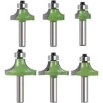 Lot de 6 fraise d�fonceuse � bois 8 mm, fraise quart de rond avec tige 8 mm, fraises pour d�fonceuse ...