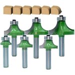 Lot de 6 fraises rondes 8 mm en carbure tungst�ne pour d�fonceuse et affleureuse ? queue arrondie anti ...