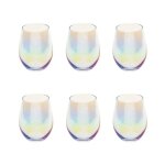 Lot de 6 gobelets en verre 'fantasy' 54cl transparent