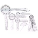 Lot de 6 goniom�tres m�dicaux, �chelle transparente en pvc r�sistant � l'usure angle de goniom�tre m�dical ...