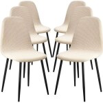 Lot de 6 housse de chaise de salle � manger scandinaves style nordique couverture rev�tement de chaise ...