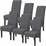 Lot de 6 housses de chaise universelles en microfibre extensible lavables