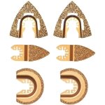 Lot de 6 lames de scie oscillantes en carbure de diamant - en demi - cercle triangulaire - universelles ...