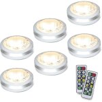 Lot de 6 lampes led sans fil avec t�l�commande