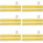 Lot de 6 lingettes de rechange en microfibre compatible avec karcher easyfix sc 1, sc 2, sc 3, sc 4, ...