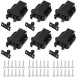 Lot de 6 loquet � d�gagement tactile avec vis, loquets � poussoir avec fonction de verrouillage automatique ...