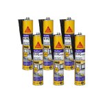 Sika - lot de 6 mastics colle flex 11 fc + evolution - noir - 300ml