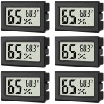 Lot de 6 mini hygrom�tres d'int�rieur, mini thermom�tre num�rique, hygrom�tre d'int�rieur, thermom�tre ...