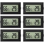 Lot de 6 mini hygrom�tres num�riques 2 en 1 thermom�tre hygrom�tre thermom�tre num�rique pour serre, ...