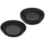 Lot de 6 moules � tartelettes 10 cm zenker black metallic