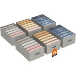 Lot de 6 organisateurs de tiroirs, pliables,  6 compartiments, sparateurs de tiroirs, pour commode, ...
