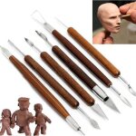 Lot de 6 outils de bricolage pour sculpture en argile, cire, c�ramique