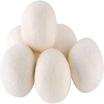 Lot de 6 pelotes de laine pour sche - linge, pelotes de laine pour sche - linge, antistatiques, naturelles, ...