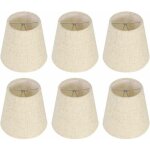 Lot de 6 petits abat - jours, abat - jour tonneau en toile de jute, ampoule  clipser, suspension nordique ...