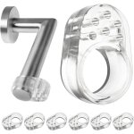 Lot de 6 pi�ces, but�es de poign�es de porte, pr�vient l?endommagement des murs, transparent, anneaux ...