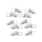 Feiyue - lot de 6 pinces  rideaux robustes avec crochets, ressorts et chevilles
