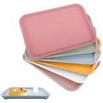 Lot de 6 plateaux et plateaux en plastique antid�rapant pour cuisine commerciale, salle � manger, caf� ...