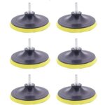 Lot de 6 plateaux de pon�age 100mm disques abrasifs assiette de pon�age avec filetage m14 fermeture auto ...