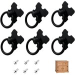 Lot de 6 poignes de meubles vintage noires, poignes de tiroir, poignes antiques pour armoires de cuisine ...