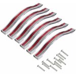 Lot de 6 poignes de porte dcoratives en cristal de 96 mm pour armoires, tiroirs, placards, poubelles, ...