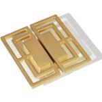 Lot de 6 poignées de tiroir dorées brossées pour placard tv, meuble tv, élégantes poignées en cuivre ... Lot de 6 poignées de tiroir dorées brossées pour placard tv, meuble tv, élégantes poignées en cuivre ...