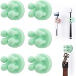 Lot de 6 porte - brosses � dents en silicone, porte - rasoir multifonction, �tanche, autocollant, pour ...