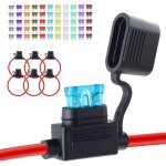 Lot de 6 porte - fusibles en ligne 12 v 12 awg tanches avec 66 fusibles de voiture standard (2 a / 3 ...