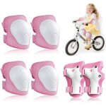 Lot de 6 protection roller enfant, equipement de protection r�glable genouill�res coudi�res prot�ge - ...