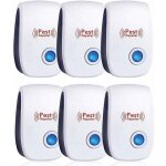 Lot de 6 repulsif ultrasons, ultrason souris, ultrason souris et rat efficace contre souris, rats, mouches, ...