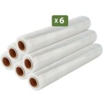Lot de 6 rouleaux - film de palettisation transparent 28 microns long 200 m haut 50 cm