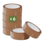 Lot 6 rouleaux ruban adhésif marron pour emballage et déménagement - 66 m - qualité premium - pack and ... Lot 6 rouleaux ruban adhésif marron pour emballage et déménagement - 66 m - qualité premium - pack and ...
