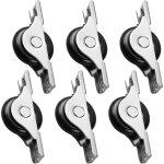 Lot de 6 roulettes nylon � 30 mm x 13 mm, roulement � billes, pour portes / placards coulissants