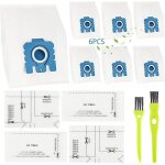 Lot de 6 sacs pour aspirateurs miele hoover bags classic c1, complete c2 c3, s227 s240, s270, s400, s400i, ...