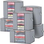 Lot de 6 sac de rangement grande rangement pour couette avec fen�tre transparent et fermeture �clair ...