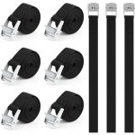 Lot de 6 sangles d'arrimage, sangles de fixation solides de 2 m, 25 mm x 2 m avec serrure, adapt�es � ...