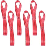 Lot de 6 sangles d'arrimage souples en nylon robuste pour vtt, utv, moto - 25 x 400 mm - rouge Lot de 6 sangles d'arrimage souples en nylon robuste pour vtt, utv, moto - 25 x 400 mm - rouge