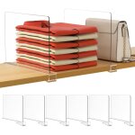 Lot de 6 s�parateurs transparents et verticaux pour armoire, parfaits pour ranger pulls, chemises et ...