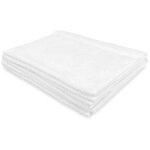 Lot de 6 serviettes d'invit� en �ponge 100 % coton blanc ? 40x60 cm doux, absorbant, r�sistant ? fabriqu� ...
